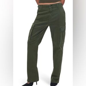 Good American Olive Cargo Pants